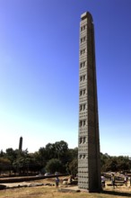 Tigray region, in the stele park of Axum, Aksum, ancient cemetery of the Axumite kings, Ethiopia,