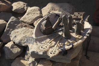 Souvenirs from Ethiopia, crosses and necklaces, Ethiopia, Africa