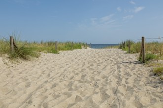 Beach access, south beach, Göhren, Rügen Island, Mecklenburg-Western Pomerania, Germany, Europe