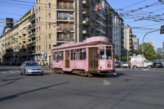 Tramway, Milan, Lombardy, Italy, Europe