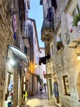 Alley in the Old Town of Kotor, historical, Bay of Kotor, Adriatic Sea, Mediterranean Sea, World