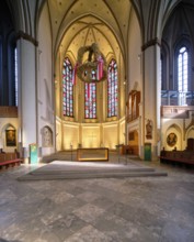 Hauptkirche St. Petri, oldest parish church in Hamburg, interior photograph, Hamburg, Land Hamburg,