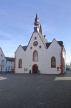 St. Nicholas Town Church on the market square in Babenhausen, Hesse, Germany, Europe