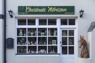 Shop window, Alfriston, East Sussex, England, Great Britain