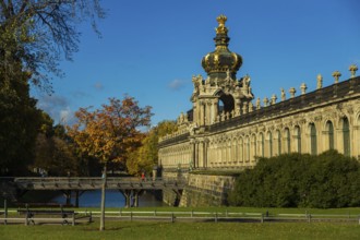 The world-famous Dresden Zwinger in autumn