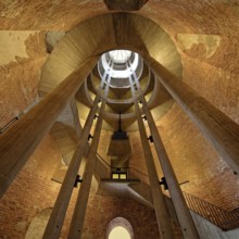 Interior shot, view of the bell tower, French Cathedral, Gendarmenmarkt, Berlin, Germany, Europe