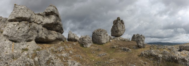 Strangely shaped rocks in the chaos of Nimes le Vieux in the Cevennes National Park. Unesco World