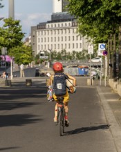 Cyclists in inner-city road traffic, Berlin, Germany, Europe