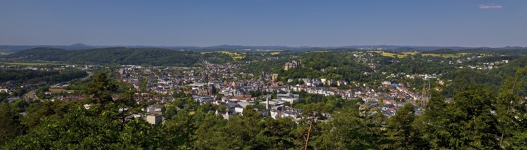 City panorama, Marburg an der Lahn, Hesse, Germany, Europe