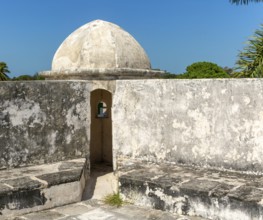 Fortifications Spanish military architecture of city walls, Campeche city, Campeche State, Mexico,