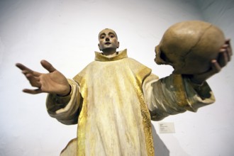 Saint Bruno, wooden sculpture, museum in Santa Ana Cathedral, Las Palmas, Las Palmas Province, Gran