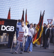 DEU, Germany: The historical slides from the times 80-90s, Dortmund. DGB demonstration against