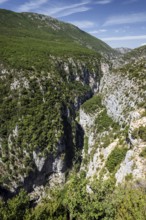 View into the Verdon Gorge at Belvedere de Bau Beni, Grand Canyon du Verdon, Département