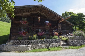 Old farmhouse in the historic mountain farming village of Gerstruben, Dietersbachtal, near