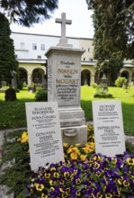 Grave of Leopold and Constanze Mozart, Sebastian Cemetery, Church of Saint Sebastian, Salzburg,