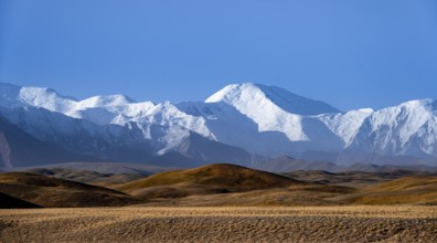 Snow-capped mountains, Pamir Mountains, high mountains, Transalai Range, Alay District, Kyrgyzstan,