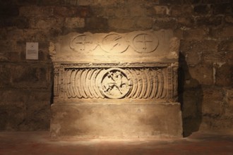 City of Palermo, the Cathedral Maria Santissima Assunta, sarcophagus in the crypt, tomb of