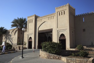 Entrance gate of Nizwa Fort. Nizwa is the centre of the Omani heartland. The oasis city lies on the