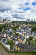 Overlook over the Unesco world heritage sight the old quarter of Luxembourg, Luxembourg, Europe