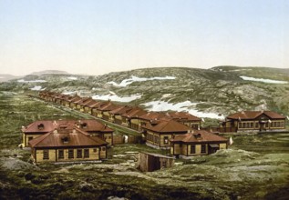 The New Village of Alexander III, Aleksandrovsk, Kola Peninsula, Russia, c. 1890, Historic,