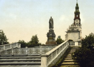 The Tsar Alexander Monument in front of the pilgrimage church Jasna Gora, Klarenberg or Heller