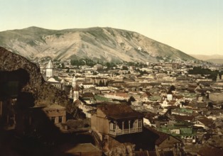 From the Road to the Fortress, Tbilisi, Russia, Georgia, c. 1890, Historic, digitally enhanced