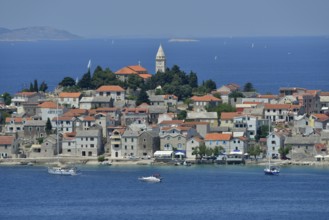 The historic centre of Primosten, Adriatic Sea, Šibenik-Knin, Dalmatia, Croatia, Europe