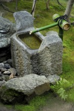 Stone fountain, Entokuin Temple, Kyoto, Japan, Asia