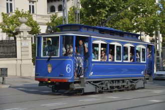 Tram on Tibidabo mountain known for its amusement park, Barcelona, ??Catalonia, Spain, Europe