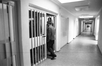 The correctional institution (JVA) in Iserlohn-Drueplingsen, here on 20 January 1975, is a juvenile