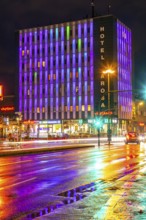 Novum Hotel Arosa Essen, with LED illuminated facade, in Essen Rüttenscheid, Essen, North