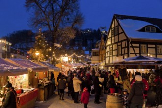 The Christmas market in the old village centre in Dresden Loschwitz, is organised annually by the