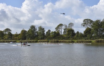 Rowing Eights, Rowing 8s, Canal Cup on the Kiel Canal. Rowing competition in the toughest race in