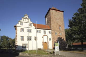 Gothic Eichhof Castle near Bad Hersfeld, Hesse, Germany, Europe