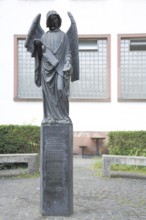 Sculpture Frankfurt Angel by Rosemarie Trockel 1994, Homosexual Persecution Memorial, Klaus Mann