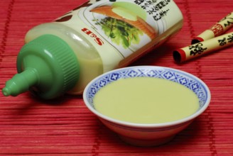 Wasabi sauce in peel, Japanese horseradish, seasoning sauce