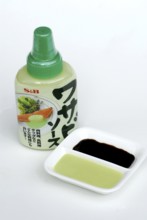 Wasabi sauce and soy sauce in shell, seasoning sauce