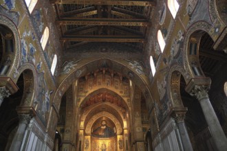 City of Monreale, in the Cathedral of Santa Maria Nuova, Unesco World Heritage Site, Sicily, Italy,