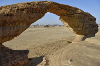 The Arch, also known as Rainbow Rock, near AlUla, Medina Province, Saudi Arabia, Arabian Peninsula,