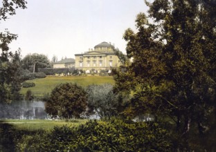 Pavlovsk, the Castle, St. Petersburg, Russia, c. 1890, Historic, digitally enhanced reproduction of