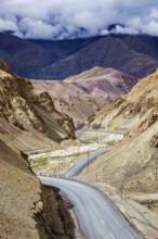 Srinagar Leh national highway NH-1 road in Himalayas. Ladakh, India, Asia