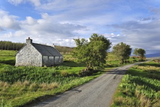 Abandoned farm worker's house on the Isle of Skye, Inner Hebrides, Scotland, UK