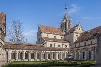 Monastery church, Protestant church, courtyard with garden, Bebenhausen, district of Tübingen,