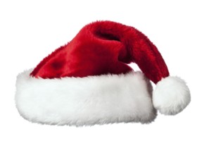 Santa Claus hat isolated on white background