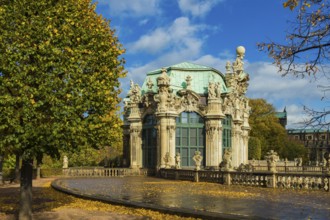 The world-famous Dresden Zwinger in autumn