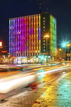 Novum Hotel Arosa Essen, with LED illuminated facade, in Essen Rüttenscheid, Essen, North