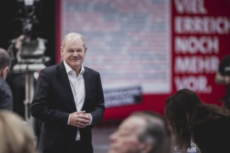 Olaf Scholz (SPD), Bundeskanzler, aufgenommen im Rahmen des Bundesparteitags der