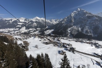 Klein Walsertal Mittelberg Cable car station to Walmendinger Horn Austria