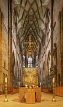 Altar and choir, Freiburg Cathedral of Our Lady, Gothic style, Freiburg im Breisgau,