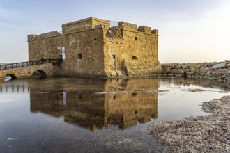 The medieval fort at the port of Paphos, Cyprus, Europe